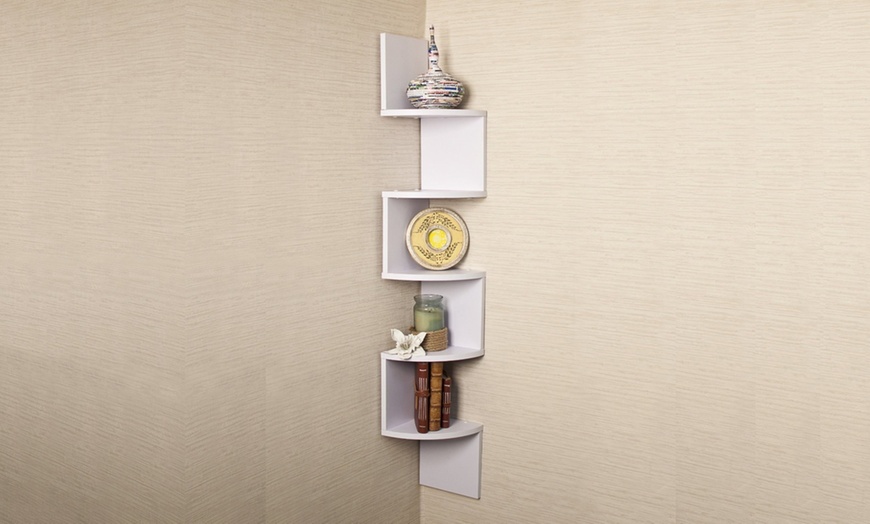 Image 4: Five-Tier Space-Saving Shelf Unit