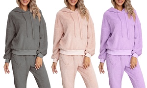 Hooded Plush Lounge Suit