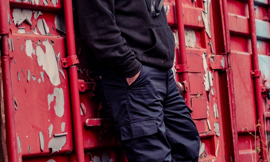 Image 6: Two-Pack of Men’s Cargo Combat Work Trousers