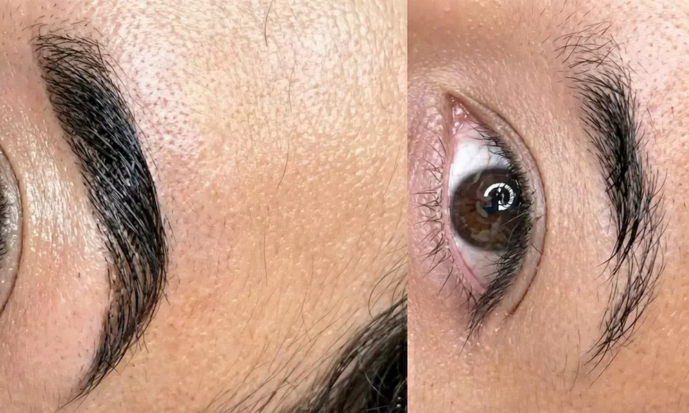 Diseño y micropigmentación de cejas con acabado natural o fusión