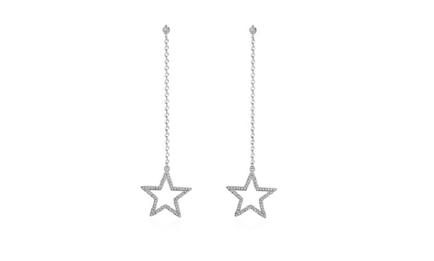 Image 3: Star Drop Earrings Crystals From Swarovski
