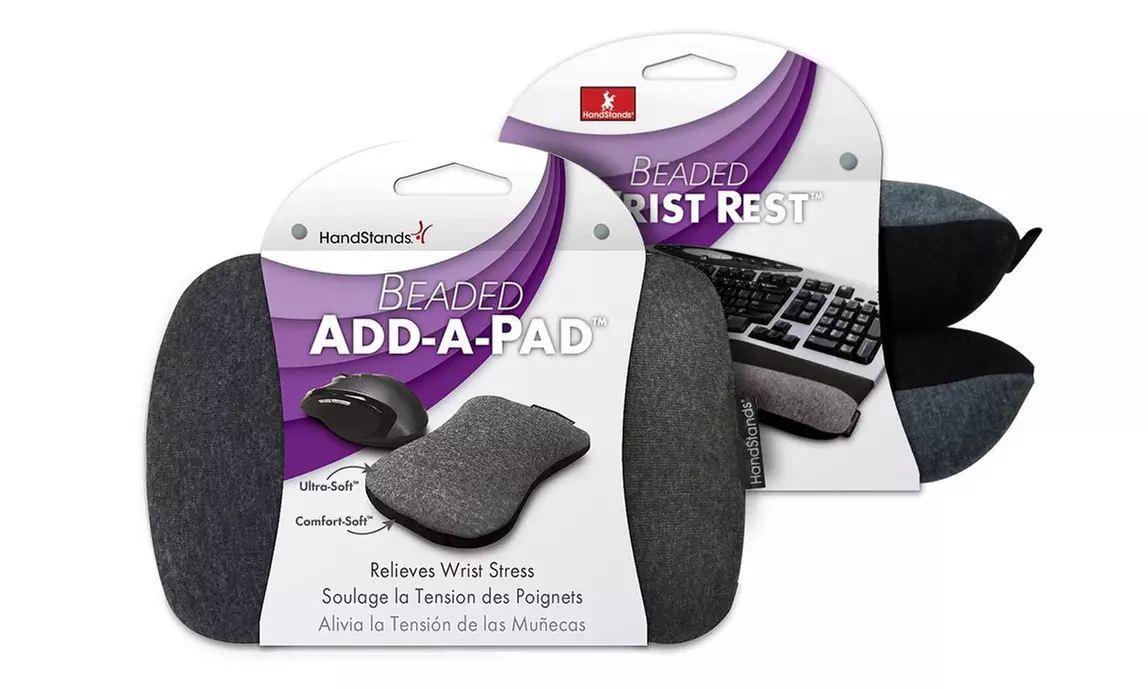 Handstands Beaded Ergonomic Wrist Rests - Primary Image