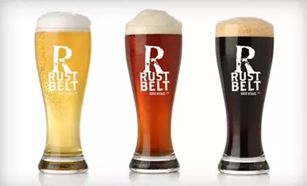 $9 for Full-Menu Tasting, Logo Growler, and Logo Pint Glass at Rust Belt Brewing Company ($18 Value) - Primary Image