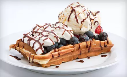 Dessert Waffle Experience for Two or Savoury Waffle Meal for Two at Tea Story (Up to 51% Off) - Primary Image