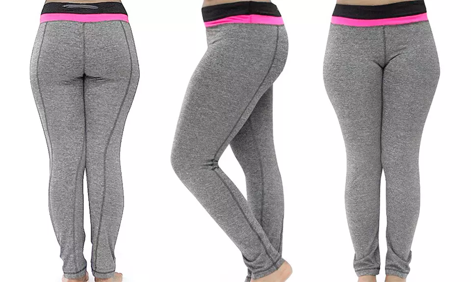 Women's Plus Size Moisture Wicking Yoga Pants - Second Medium