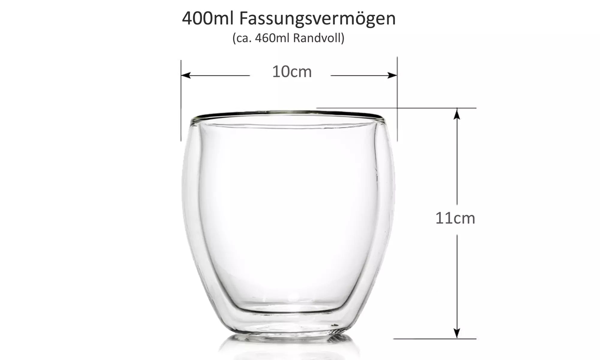 Ensemble de 2, 4 ou 6 verres thermo à double paroi, disponibles en 100, 250 et 400 ml - Second Medium