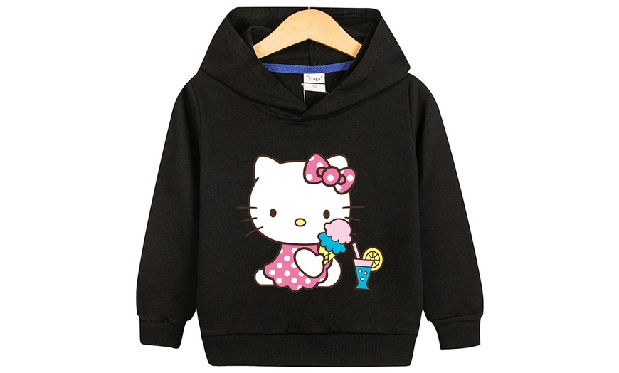 Image 3: Children's Hello Kitty Inspired Hooded Sweatshirt