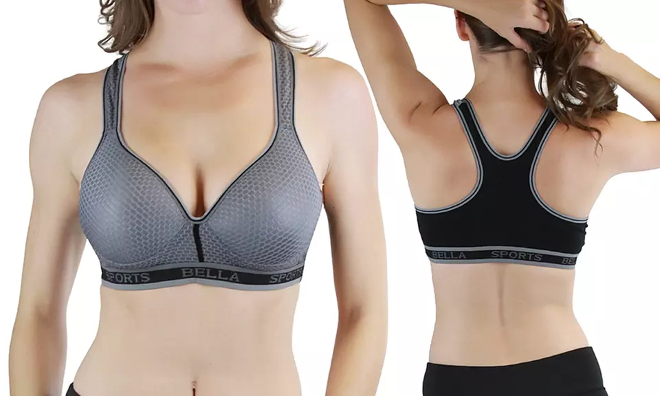 Women's Molded Cup Fully Lined Sports Bras (6-Pack) - Second Medium