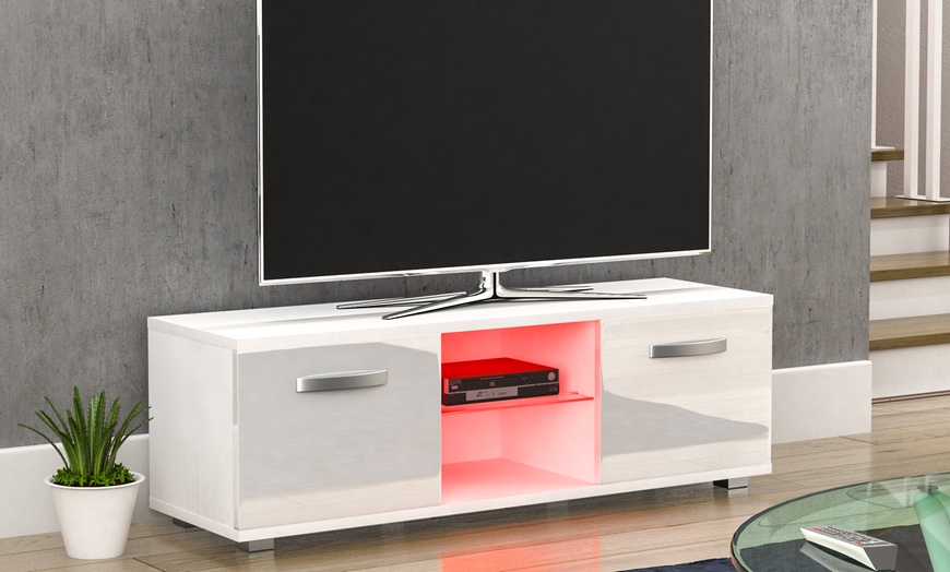 Image 38: Vida Designs Cosmo Two-Door TV Unit with Optional LED