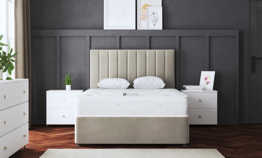 Image 8: Amelia Panel Divan Bed with Two Drawers with an Optional Mattress