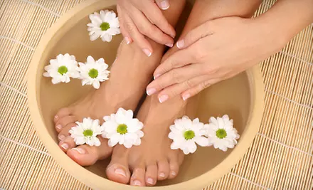 Pedicure or Shampoo, Haircut, and Blow-Dry at Enlighten Laser Center and Salon - Primary Image