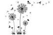 1 of 2 wanddecoratie stickers sets met paardenbloemen en vlinders in kleur naar keuze - Image 4