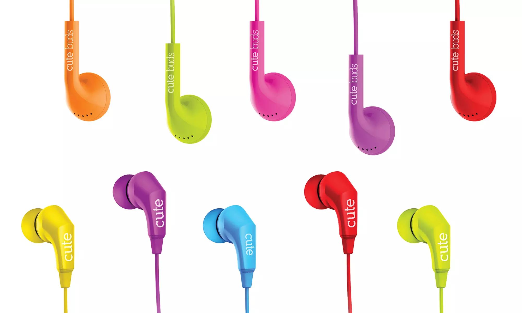 Cute Buds In-Ear Headphones with Built-In Microphone - Primary Image