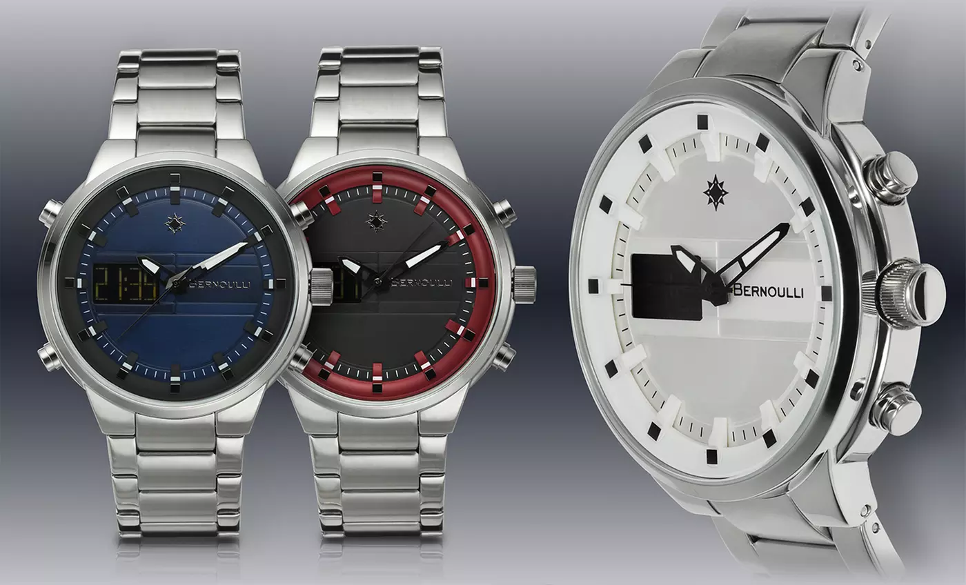 Bernoulli Merrow Men's Analog/Digital Watch in Surgical Steel - Primary Image