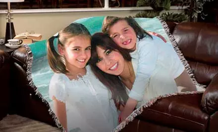 $59 for a Custom 71"x53" Woven Photo Blanket from PhotoWeavers. Shipping Included. ($129 Value) - Primary Image