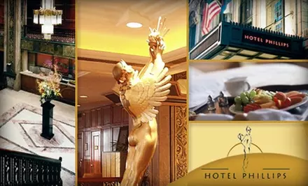 $69 for One-Night Stay, Wine, and Breakfast for Two at Hotel Phillips ($140 Value) - Primary Image