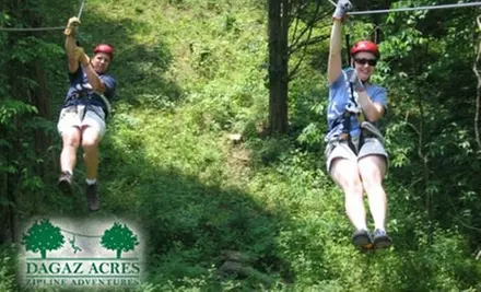 $40 for a Guided Zip-Line Tour at Dagaz Acres Leadership Center and Zipline Adventure Course in Rising Sun - Primary Image