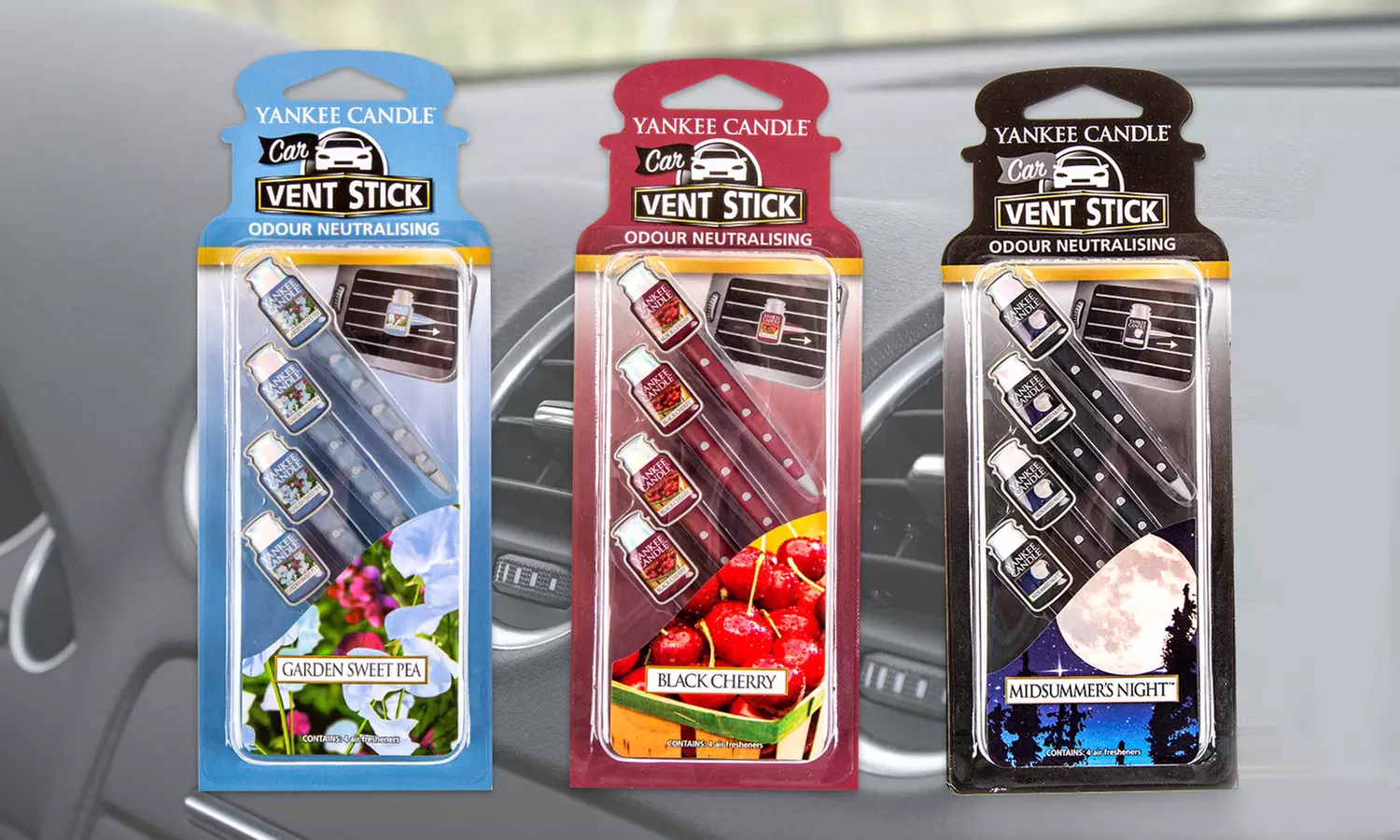 4 Yankee Candle Car Vent Sticks or 1 Yankee Candle Ultimate Car Jar Air Fresheners from £2.99 (Up to 49 % Off) - Primary Image