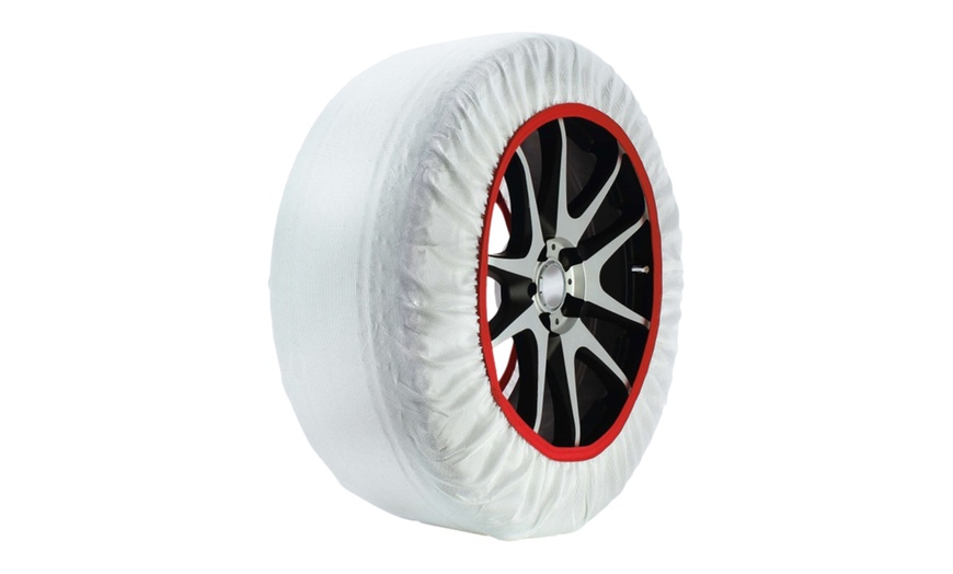 Image 2: Par de fundas de nieve textiles