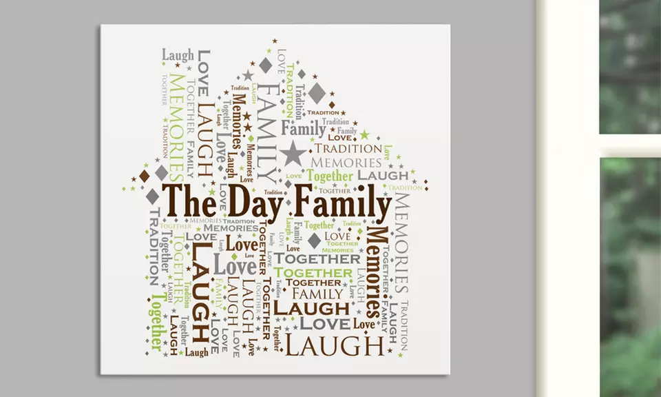 Personalized Family Word-Art Canvas from GiftsForYouNow.com (Up to 52% Off) - Primary Image