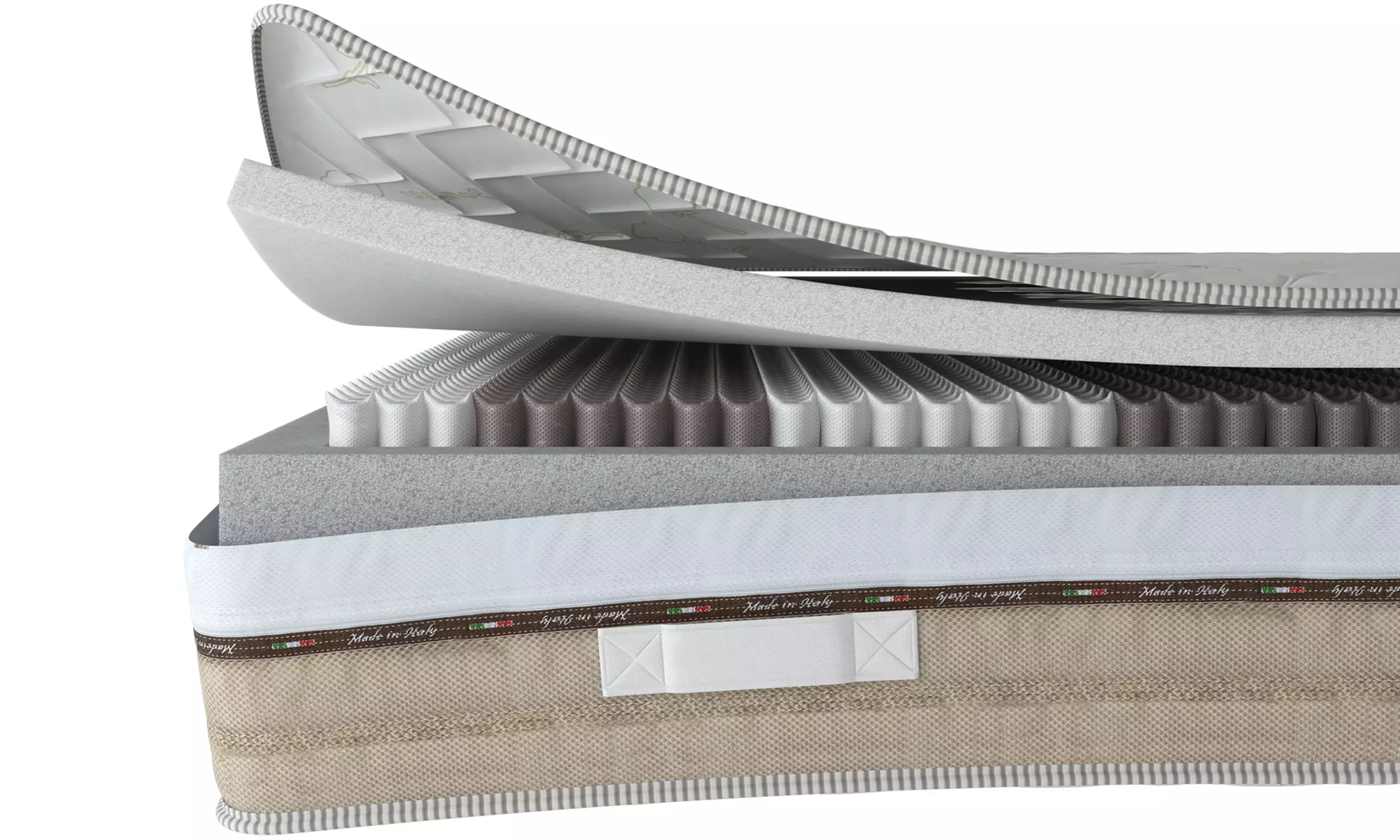 Materasso in Memory e molle indipendenti Bamboo 25cm