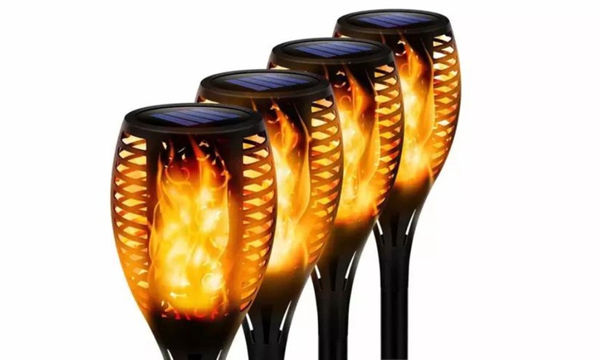 Image 14: 1, 2 ou 4 lampes torches solaires