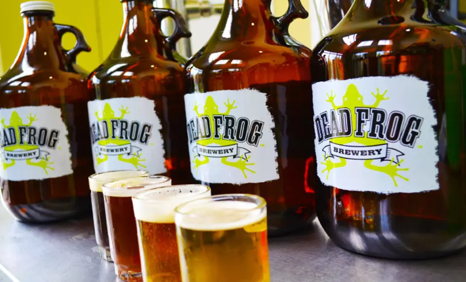 Brewery Tour and Tasting for Two or Four with Take-Home Coasters at Dead Frog Brewery (46% Off) - Primary Image