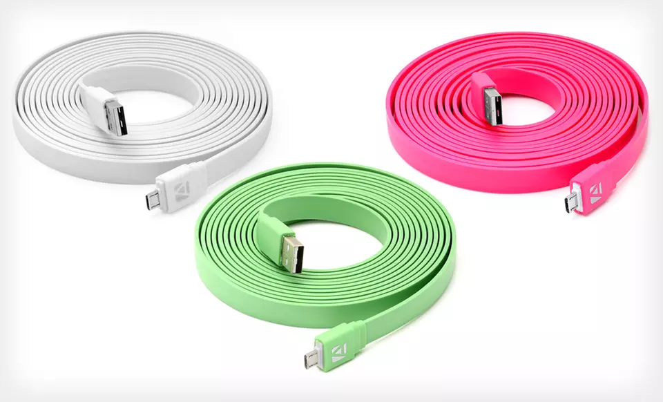 $6.99 for an Aduro 10-Foot Flat Line Micro-USB Cable ($29.95 List Price). Five Colors Available. Free Returns. - Second Medium