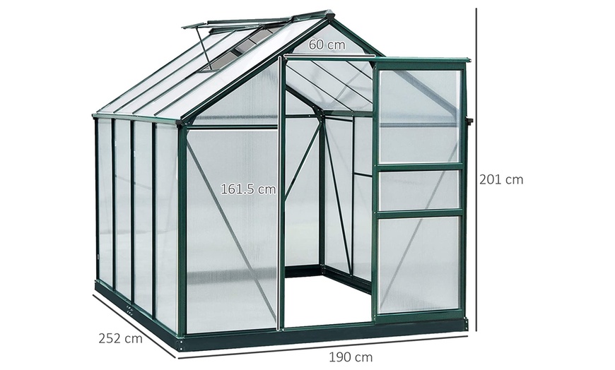 Image 9: Outsunny Walk-In Greenhouse