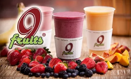 $5 for Two Medium Smoothies from 9 Fruits - Primary Image