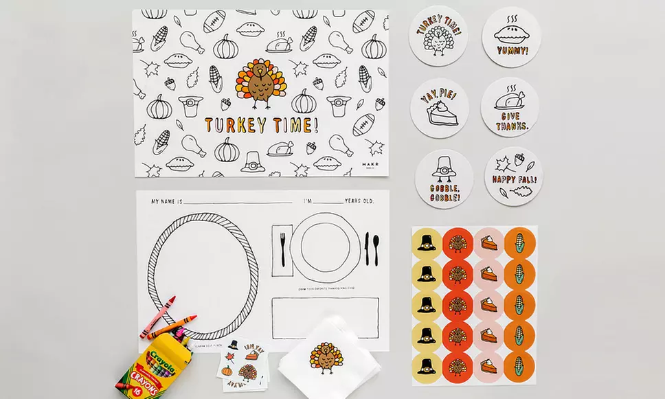 Classic Thanksgiving Basic or Deluxe Decorating Kit or Kids' Table Decorating Kit from Makr (Up to 41% Off) - Second Medium