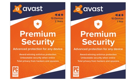 Avast Premium Security 2020 pour 10 appareils pendant 1 ou 2 ans