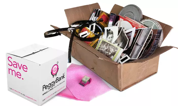 $29 for $200 Worth of Video and Image Digitization Services and PeggyBox from PeggyBank - Primary Image