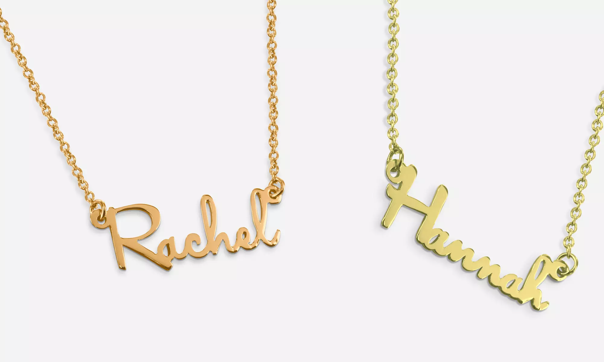 Personalized Mini Name Necklace in Sterling Silver from MonogramOnline.com. Multiple Options Available from $20–$24. - Primary Image
