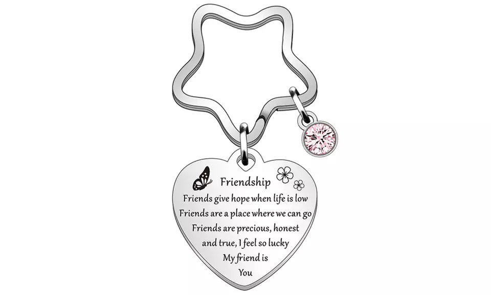 1, 2 ou 4 porte-clés avec message "Friendship" - Primary Image