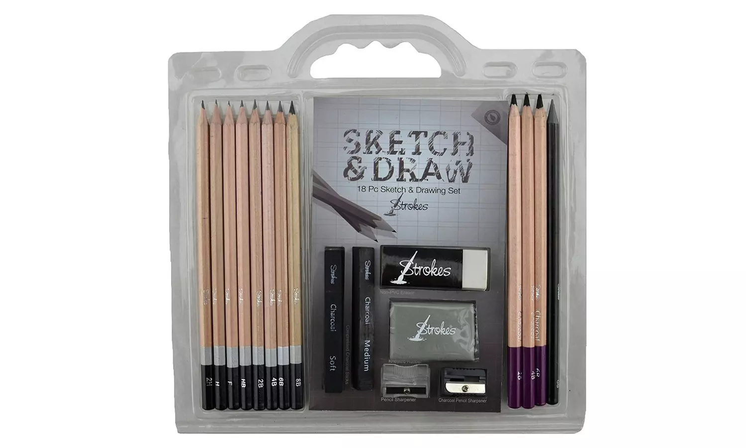 Professional Artist Sketch-and-Draw Pencil Set (18-Piece) - Second Medium