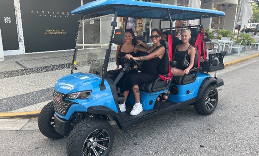 Image 1: Golf Cart Rentals for 4 with Half Day, Full Day or 2-Day Options