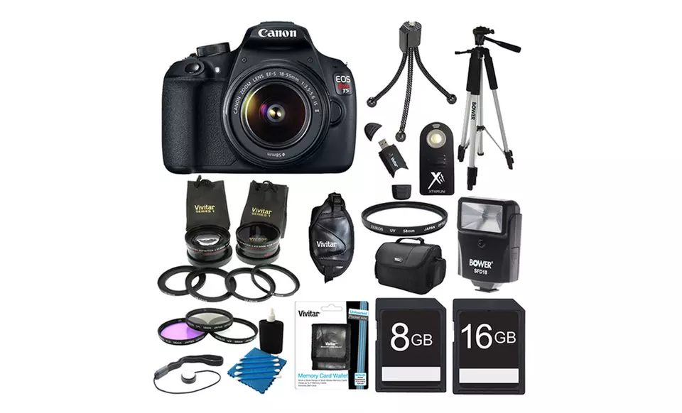 Canon EOS Rebel T5 18MP DSLR Camera Bundles - Second Medium