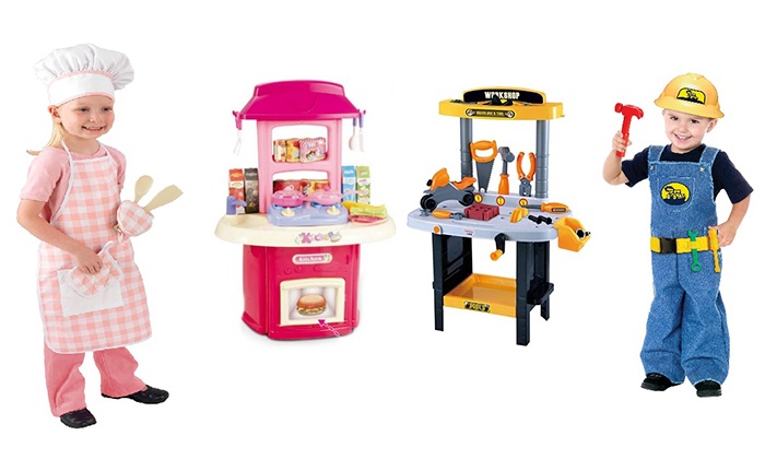 Kids' DIY Tool Shed and Kitchen Play Sets starting from AED 99 (Up to ...