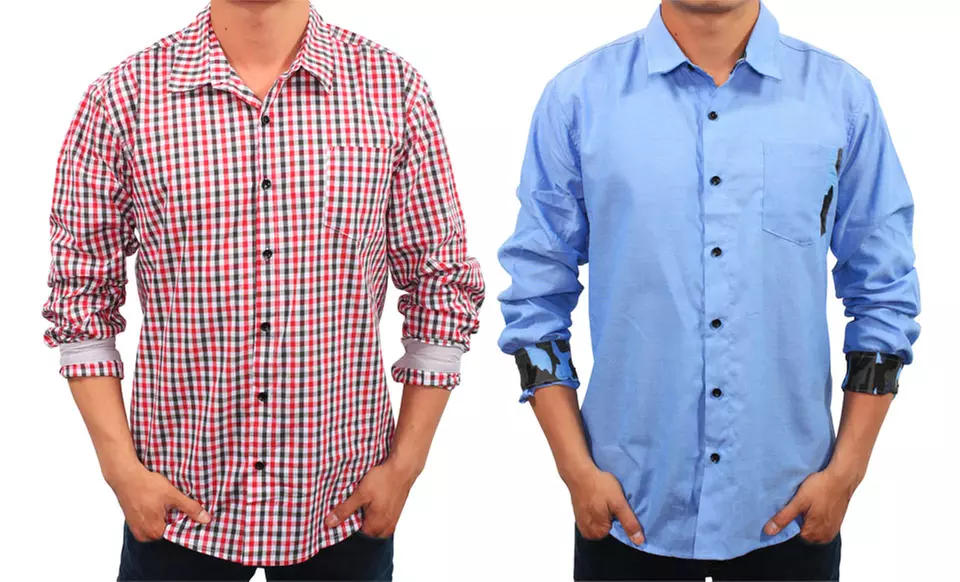 Something Strong Men's Dress Shirt. Multiple Colors Available. - Primary Image