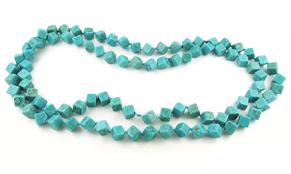 Layered Genuine Turquoise Beaded Necklace - Image 6