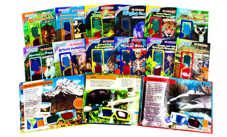 Discovery Kids 3D Readers 15-Book Set with 3D Glasses - Second Medium