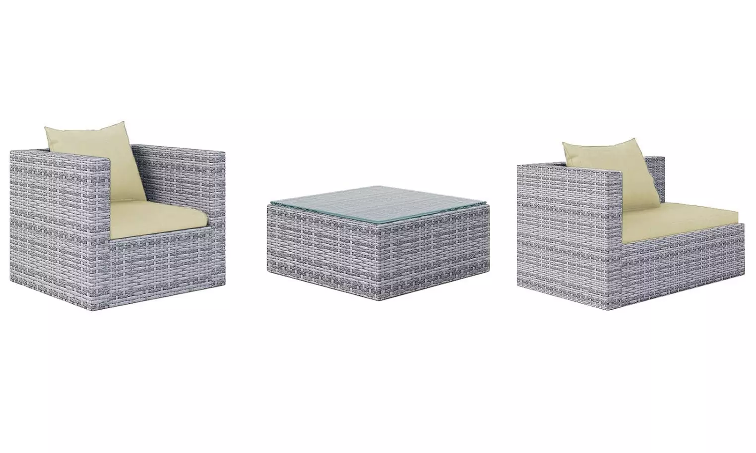 5-Seater Garden Rattan Effect Furniture Sofa Table Chairs Set