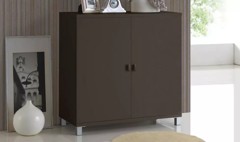 Wood Entryway Handbag and Bookbag Storage Cabinet - Second Medium