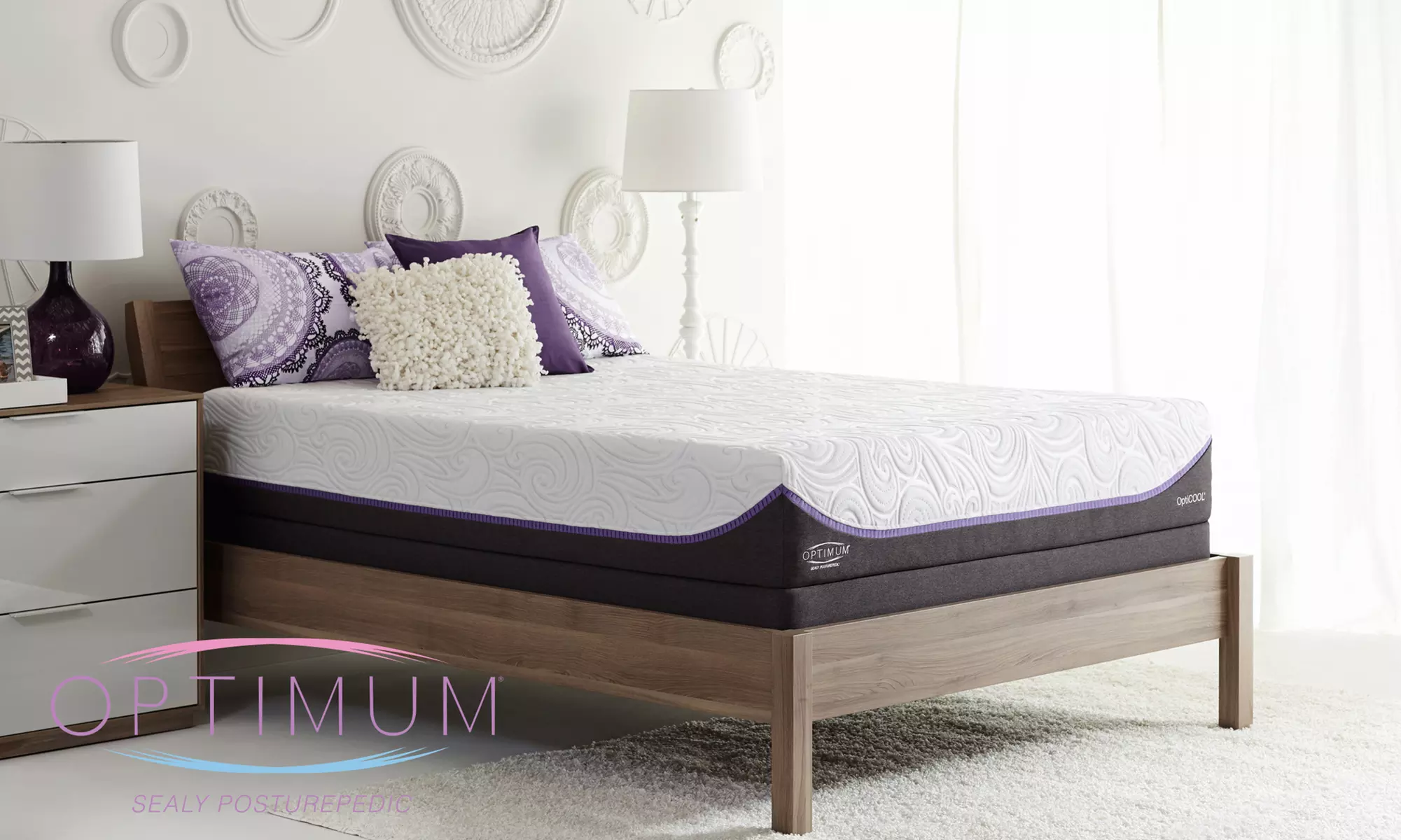 Sealy Optimum 2.0 Inspiration Gold Plush Mattress Set with $100 Digital Visa Gift Card. Free Delivery. 10-Year Warranty. - Primary Image