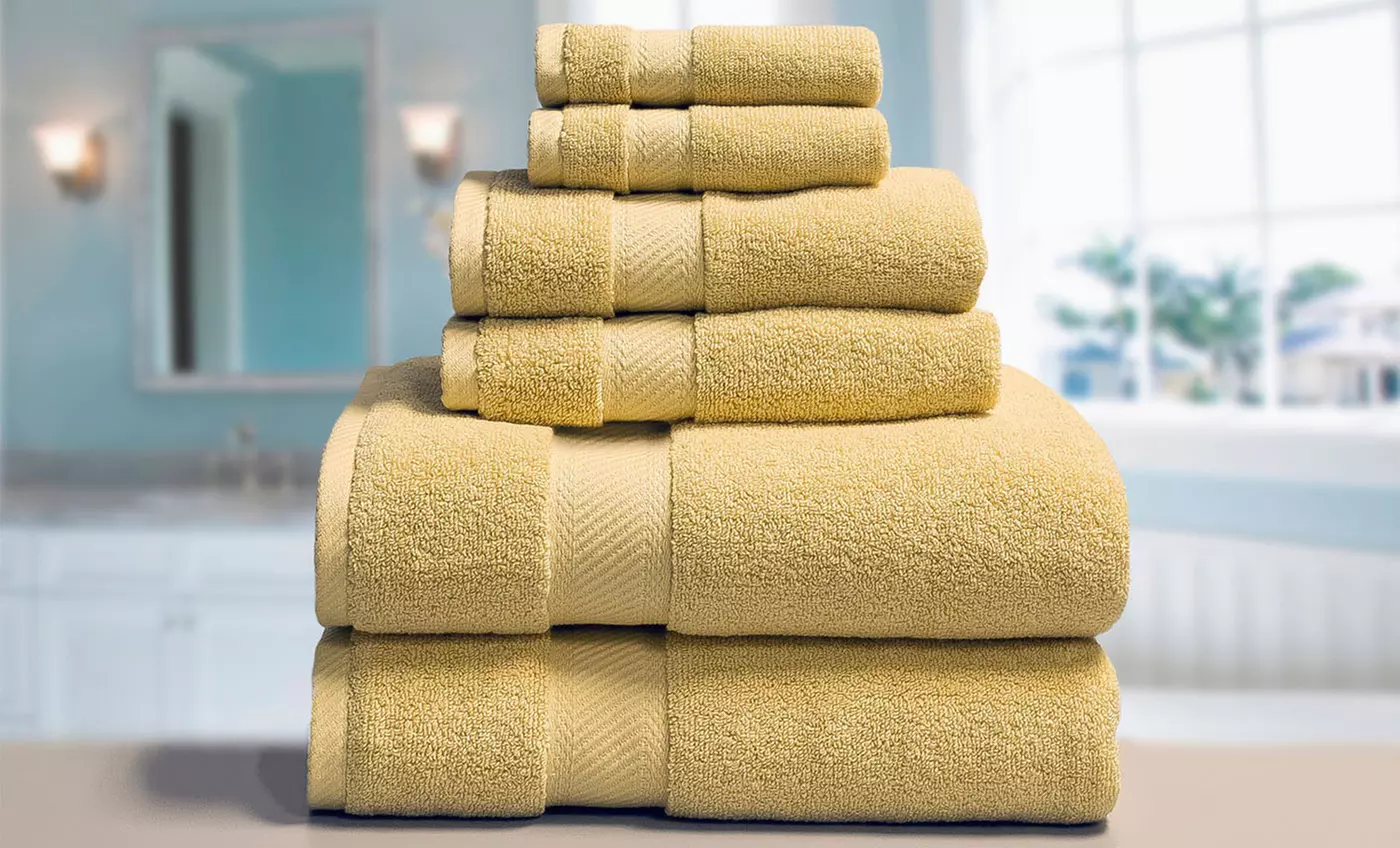 ELLE Premium 600 GSM Luxury Egyptian Cotton Towel Set (6-Piece) - Primary Image