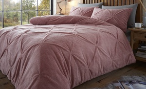 Pintuck Teddy Fleece Duvet Set