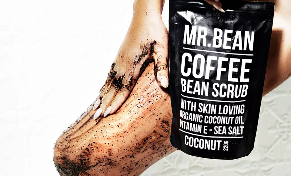Mr. Bean Coffee Bean Scrubs with Coconut Oil, Vitamin E, and Sea Salt for Men and Women (220 Grams) - Primary Image