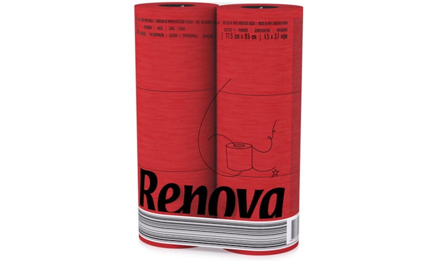 Image 8: Pack of Six Renova Coloured Toilet Paper Rolls