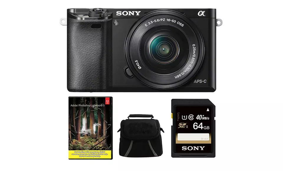 Sony Alpha a6000 24.3MP Multilens Digital-Camera Bundles with Optional 55–210mm Telephoto Lens from $749.99–$999.99 - Primary Image
